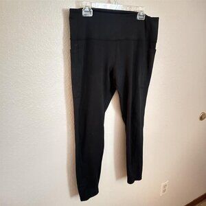 Black Danskin Leggings, cropped, XL, athleisure